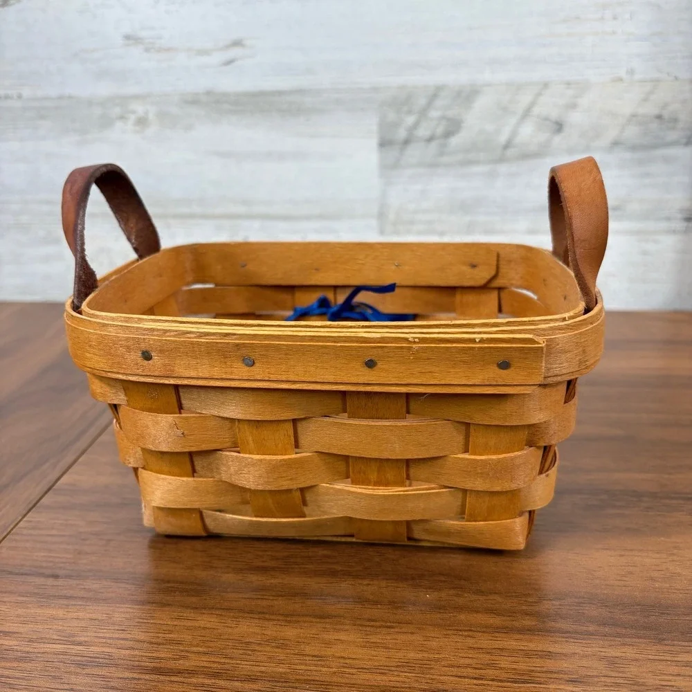 Longaberger basket leather